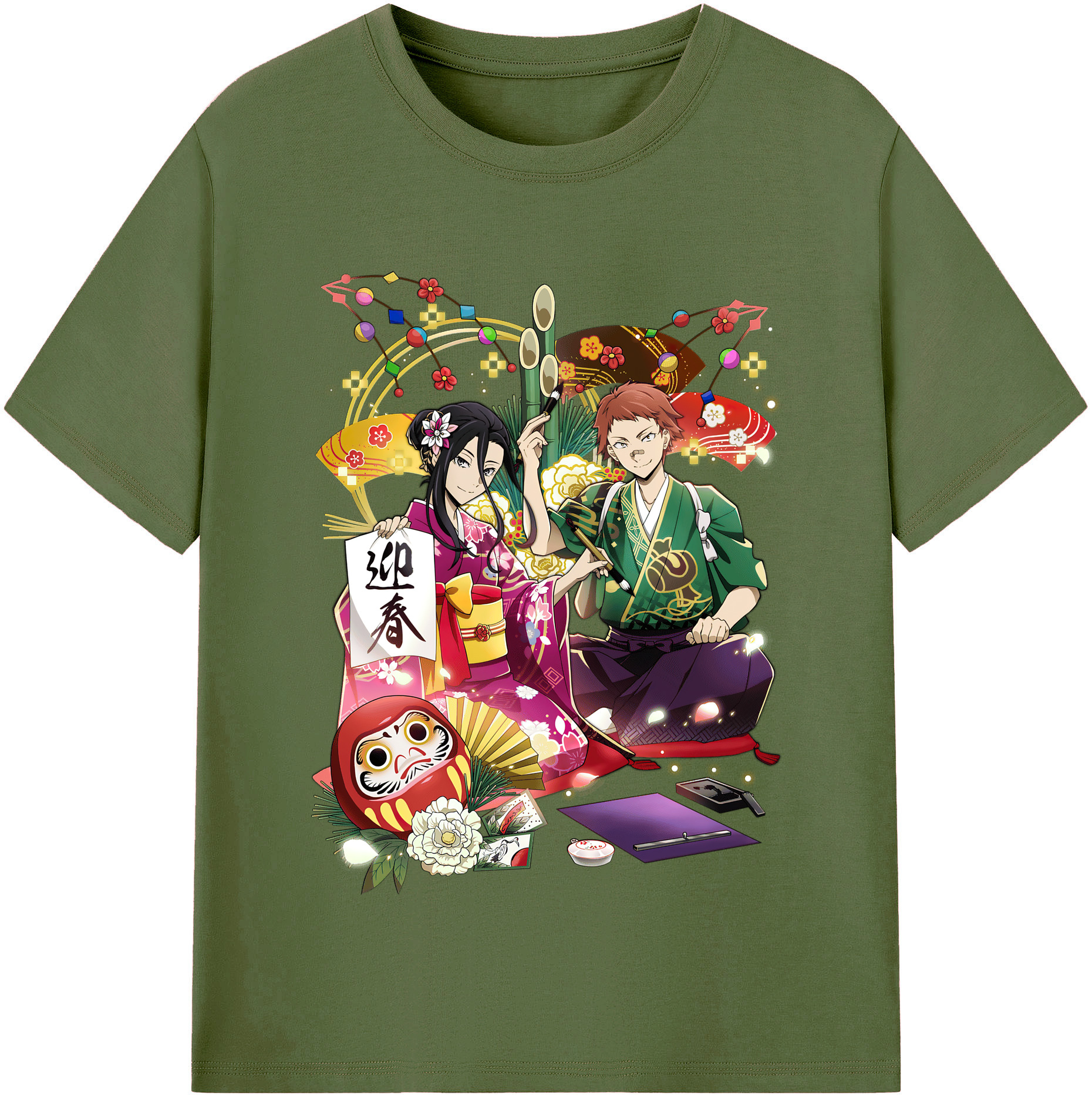 （画像用） 文豪ストレイドッグス Bungo Stray Dogs 綿100％半袖Tシャツ（フロントプリント）
